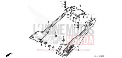 COUVERCLE LATERAL CB250X de 1999